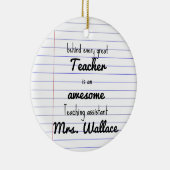 Lehrer Hilfe Tasche Lehrassistent TA Keramik Ornament (Rechts)