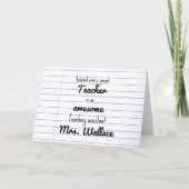 Lehrer-Hilfe Tote Tasche Lehrassistent TA Karte (Vorderseite)