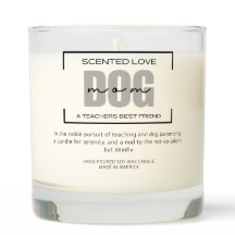 Lehrer Hund Mama Geschenk. Personalisierte Kerze