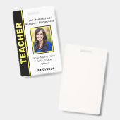 Lehrer-ID-Abzeichen Ausweis (Vorder- & Rückseite)