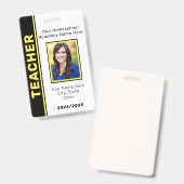 Lehrer-ID-Abzeichen Ausweis (Vorder- & Rückseite)
