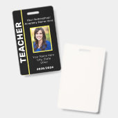 Lehrer-ID-Abzeichen Ausweis (Front & Back)