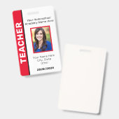 Lehrer-ID-Abzeichen Ausweis (Vorder- & Rückseite)