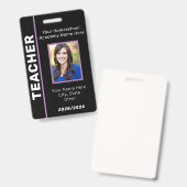 Lehrer-ID-Abzeichen Ausweis (Vorder- & Rückseite)