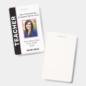 Lehrer-ID-Abzeichen Ausweis (Vorder- & Rückseite)