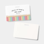 Lehrer-ID-Abzeichen Ausweis (Vorder- & Rückseite)