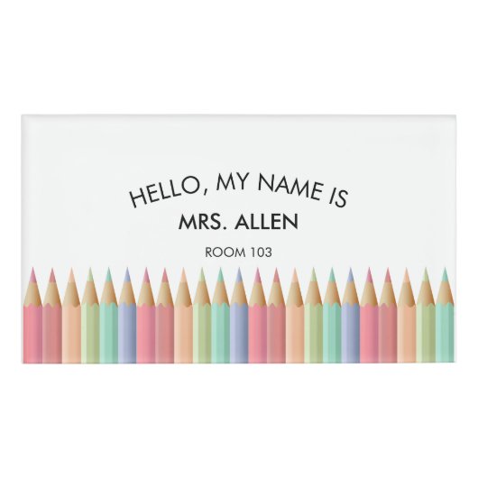 Lehrer-ID-Abzeichen Namenschild (Vorderseite)