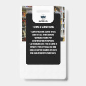 Lehrer-ID-Karte | Black Collage School ID Card Ausweis (Rückseite)