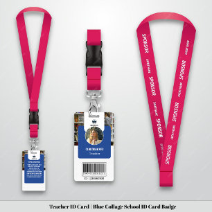 Lehrer-ID-Karte Blue Collage School ID Card Ausweis