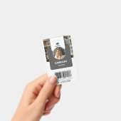 Lehrer-ID-Karte | Graue Collage School ID Card Ausweis (Handheld)