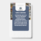 Lehrer-ID-Karte | Navy Collage School ID Card Ausweis (Rückseite)