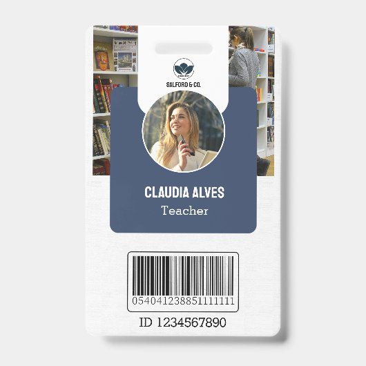 Lehrer-ID-Karte | Navy Collage School ID Card Ausweis (Vorderseite)