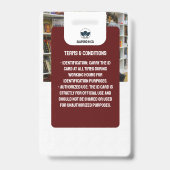 Lehrer-ID-Karte | Navy Collage School ID Card Ausweis (Rückseite)