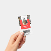 Lehrer-ID-Karte | Red Collage School ID Card Ausweis (Handheld)