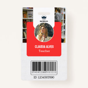 Lehrer-ID-Karte Red Collage School ID Card Ausweis