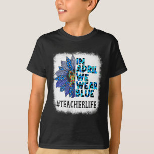 Lehrer im April tragen wir Blue Autismus Awareness T-Shirt