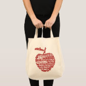 Lehrer in allen Sprachen Red Apple Tragetasche (Vorderseite (Produkt))