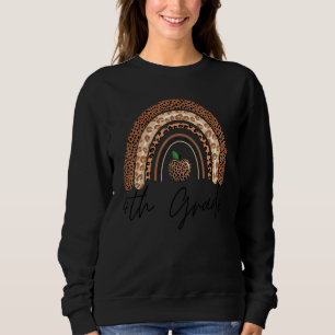 Lehrer(in) der 4. Klasse Leopard Regenbogen Ernted Sweatshirt