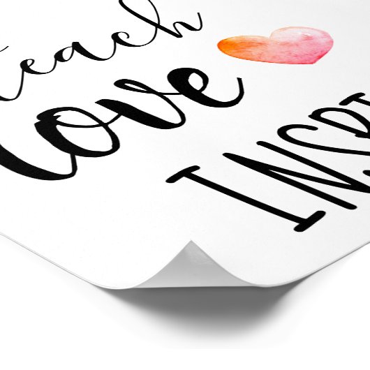 Lehrer in der Liebe Inspiriert Lehrer Poster (Ecke)