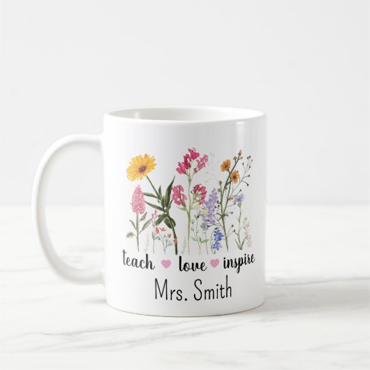Lehrer individuell Tasse Sublimation . Lehrer Blum (Links)