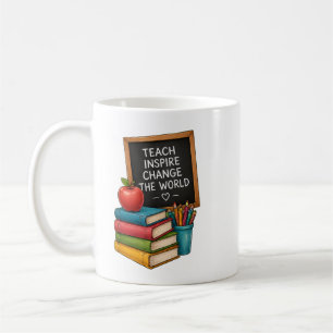 Lehrer Inspire Veränderung der Welt Lehrer Kaffeetasse