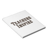 Lehrer inspirieren notizblock (angewinkelt)