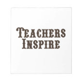 Lehrer inspirieren notizblock (Vorderseite)