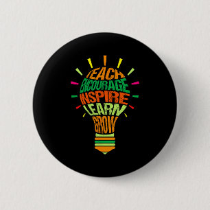 Lehrer Inspirierende Definition Farbige Glühbirne Button