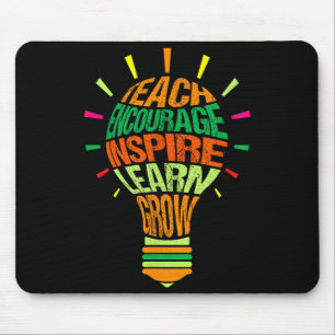 Lehrer Inspirierende Definition Farbige Glühbirne Mousepad