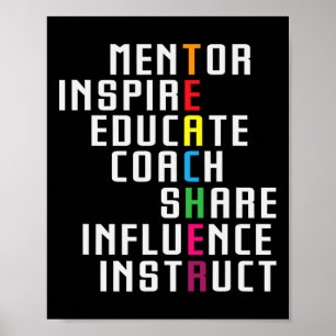 Lehrer Inspirierender Lehrer Lieblings-Schultee Poster