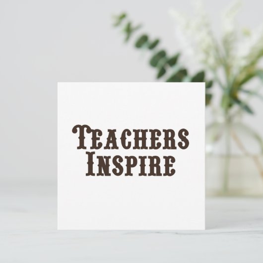 Lehrer Inspiriert (Stehend Vorderseite)