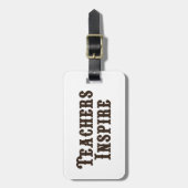 Lehrer Inspiriert Gepäckanhänger (Vorderseite vertikal)