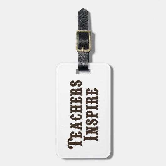 Lehrer Inspiriert Gepäckanhänger (Vorderseite vertikal)