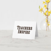 Lehrer Inspiriert Karte (Gelbe Blume)