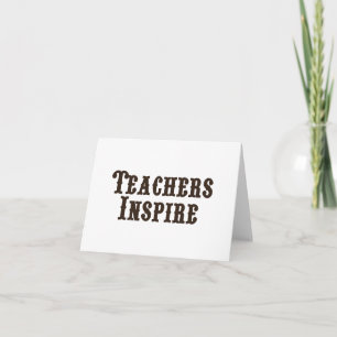 Lehrer Inspiriert Karte