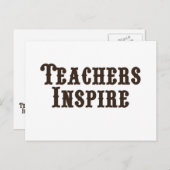 Lehrer Inspiriert Postkarte (Vorne/Hinten)
