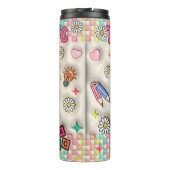 Lehrer: Inspiriert, wachsen, Herz, Mindi Thermosbecher (Rückseite)