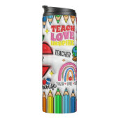 Lehrer: Inspiriert, wachsen, Minds, Herzen Thermosbecher (Nach rechts gedreht)