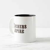 Lehrer Inspiriert Zweifarbige Tasse (Vorderseite Links)