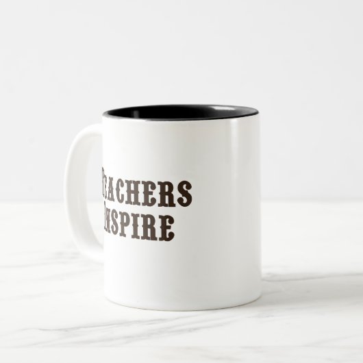 Lehrer Inspiriert Zweifarbige Tasse (Vorderseite Links)