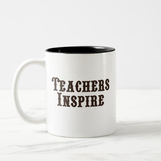 Lehrer Inspiriert Zweifarbige Tasse (Links)