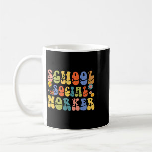 Lehrer Job Retro Groovy School Sozialarbeiter Copi Kaffeetasse