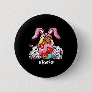 Lehrer Job Tools Osterbunnies Jagd Eier Team Button
