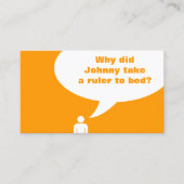 Lehrer / Johnny Witke (Farbe anpassbar) Visitenkarte (Vorderseite)