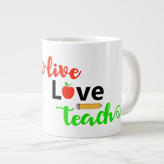 Lehrer - Jumbo-Tasse (Vorderseite Rechts)