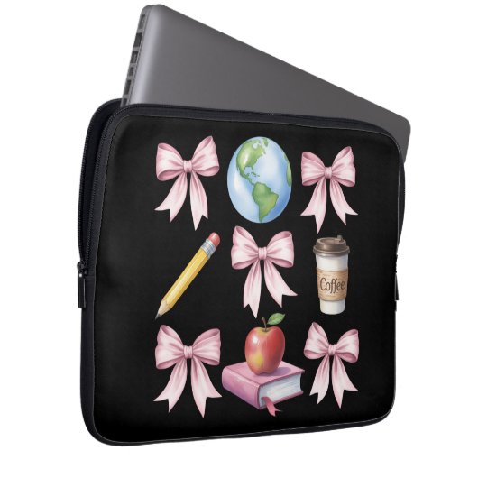 Lehrer Kaffee Bogen Süße Dankeschön-Geschenke Laptopschutzhülle (Vorne Rechts)