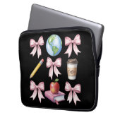 Lehrer Kaffee Bogen Süße Dankeschön-Geschenke Laptopschutzhülle (Vorderseite Links)