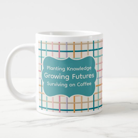 Lehrer-Kaffee-Überleben Jumbo-Tasse (Links)