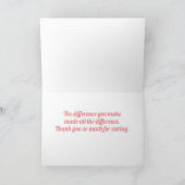 Lehrer, Kargiver Dankeschön-Karte Dankeskarte (Innenseite)