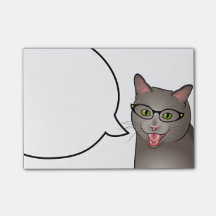 Lehrer-Katzen-Post-Itanmerkungengeek-HipsterKitty Post-it Klebezettel